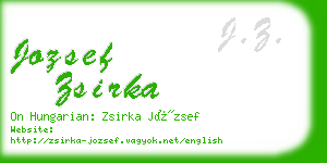 jozsef zsirka business card